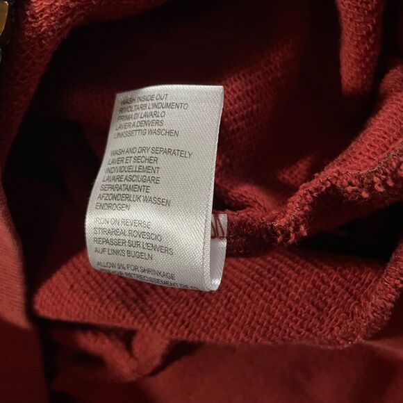 Paul Smith Cotton Zip Front Zebra Logo Hoodie Mens M Burnt Orange NO DRAWSTRING - Picture 7 of 7